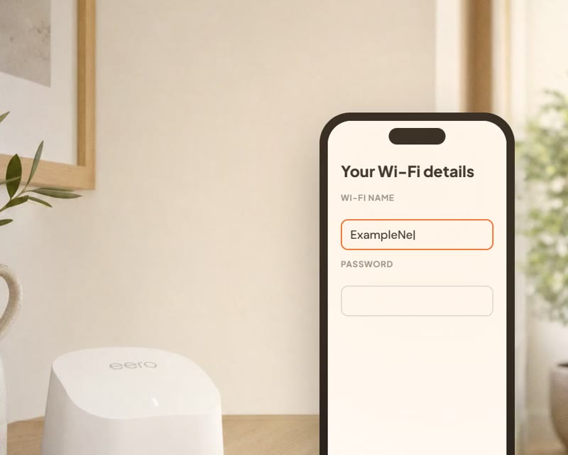 Open the eero app setup